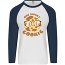 A Smart Cookie Funny Food Nerd Geek Science Mens L/S Baseball T-Shirt White/Navy Blue