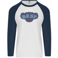 Best as Worn by Roger Daltrey Mens L/S Baseball T-Shirt White/Navy Blue