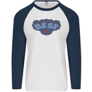 Best as Worn by Roger Daltrey Mens L/S Baseball T-Shirt White/Navy Blue