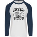 An Awesome Archer Looks Like Archery Mens L/S Baseball T-Shirt White/Navy Blue