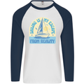 Sailing My Escape From Reality Sailor Mens L/S Baseball T-Shirt White/Navy Blue