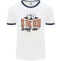 60th Birthday 60 is the New 21 Funny Mens Ringer T-Shirt White/Navy Blue