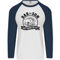 Dad & Son Best Friends Father's Day Mens L/S Baseball T-Shirt White/Navy Blue