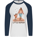 Aunties Favourite Human Funny Niece Nephew Mens L/S Baseball T-Shirt White/Navy Blue