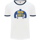 Big Daddy O Funny Fathers Day Dad Mens Ringer T-Shirt White/Navy Blue