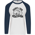 Daddy & Son Best FriendsFather's Day Mens L/S Baseball T-Shirt White/Navy Blue