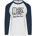 A Pool Cue for My Wife Best Swap Ever! Mens L/S Baseball T-Shirt White/Navy Blue