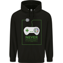 Never Forget Retro Games Console Gamer Gaming Mens 80% Cotton Hoodie Black