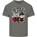 New Baby Gender Witch or Vampire Pregnancy Mens Cotton T-Shirt Tee Top Charcoal