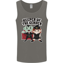 New Baby Gender Witch or Vampire Pregnancy Mens Vest Tank Top Charcoal