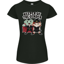 New Baby Gender Witch or Vampire Pregnancy Womens Petite Cut T-Shirt Black