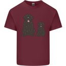 Newfoundland Dog With Puppy Mens Cotton T-Shirt Tee Top Maroon