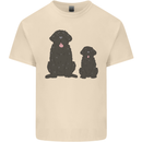 Newfoundland Dog With Puppy Mens Cotton T-Shirt Tee Top Natural