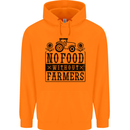 No Food Without Farmers Farming Childrens Kids Hoodie Orange