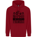 No Food Without Farmers Farming Childrens Kids Hoodie Red