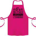No Food Without Farmers Farming Cotton Apron 100% Organic Pink