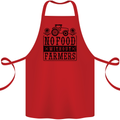 No Food Without Farmers Farming Cotton Apron 100% Organic Red