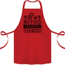 No Food Without Farmers Farming Cotton Apron 100% Organic Red