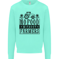 No Food Without Farmers Farming Kids Sweatshirt Jumper Peppermint