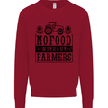 No Food Without Farmers Farming Kids Sweatshirt Jumper Red