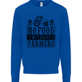 No Food Without Farmers Farming Kids Sweatshirt Jumper Royal Blue