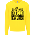 No Food Without Farmers Farming Kids Sweatshirt Jumper Yellow