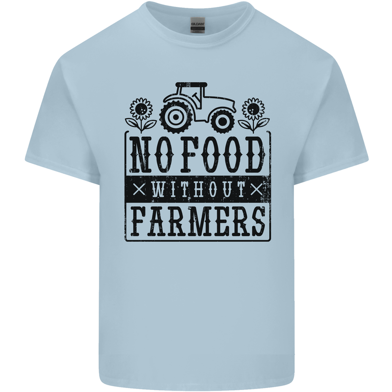 No Food Without Farmers Farming Kids T-Shirt Childrens Light Blue