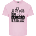 No Food Without Farmers Farming Kids T-Shirt Childrens Light Pink