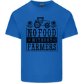 No Food Without Farmers Farming Kids T-Shirt Childrens Royal Blue