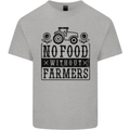 No Food Without Farmers Farming Kids T-Shirt Childrens Sports Grey