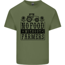 No Food Without Farmers Farming Mens Cotton T-Shirt Tee Top Military Green