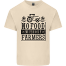 No Food Without Farmers Farming Mens Cotton T-Shirt Tee Top Natural