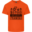 No Food Without Farmers Farming Mens Cotton T-Shirt Tee Top Orange