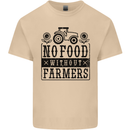 No Food Without Farmers Farming Mens Cotton T-Shirt Tee Top Sand
