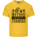 No Food Without Farmers Farming Mens Cotton T-Shirt Tee Top Yellow