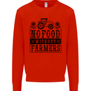 No Food Without Farmers Farming Mens Sweatshirt Jumper Bright Red