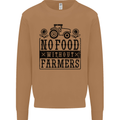 No Food Without Farmers Farming Mens Sweatshirt Jumper Caramel Latte
