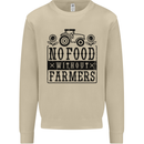 No Food Without Farmers Farming Mens Sweatshirt Jumper Sand