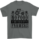 No Food Without Farmers Farming Mens T-Shirt 100% Cotton Charcoal