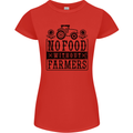 No Food Without Farmers Farming Womens Petite Cut T-Shirt Red