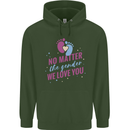 No Matter the Gender New Baby Pregnancy Pregnant Childrens Kids Hoodie Forest Green