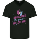 No Matter the Gender New Baby Pregnancy Pregnant Mens V-Neck Cotton T-Shirt Black