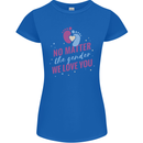No Matter the Gender New Baby Pregnancy Pregnant Womens Petite Cut T-Shirt Royal Blue