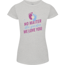 No Matter the Gender New Baby Pregnancy Pregnant Womens Petite Cut T-Shirt Sports Grey