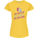No Matter the Gender New Baby Pregnancy Pregnant Womens Petite Cut T-Shirt Yellow