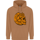 No Pain No Gain Devil Skull Training Gym Mens 80% Cotton Hoodie Caramel Latte