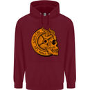 No Pain No Gain Devil Skull Training Gym Mens 80% Cotton Hoodie Maroon