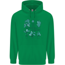 No Such Thing as Too Many Plants Funny Mens 80% Cotton Hoodie Irish Green