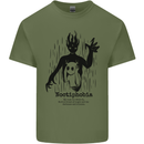 Noctiphobia Phobia of Night Halloween Mens Cotton T-Shirt Tee Top Military Green