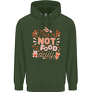 Not a Food Belly New Baby Pregnancy Pregnant Mens 80% Cotton Hoodie Forest Green
